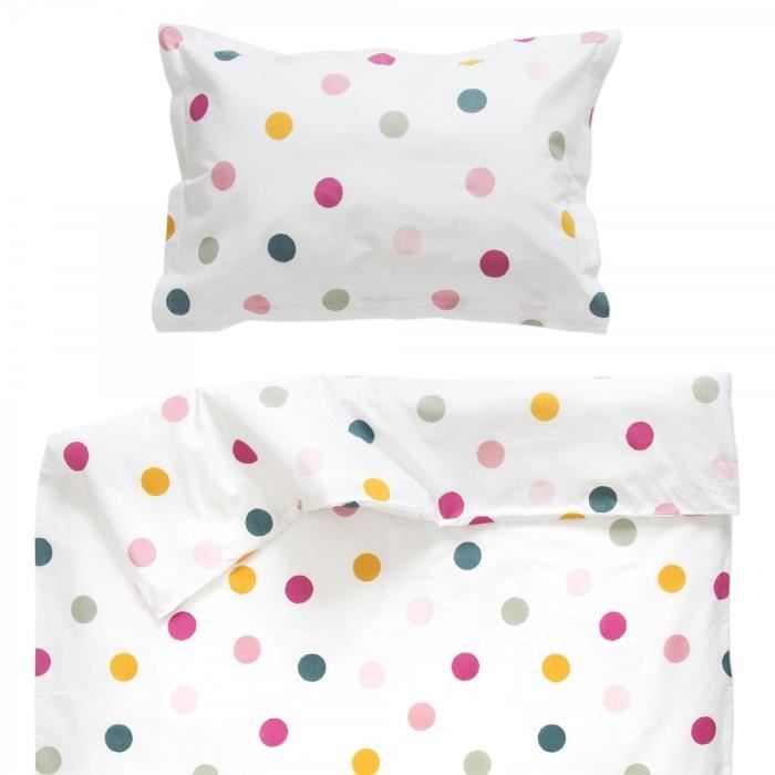 Joy Housse De Couette 80x1 Cm Et Taie D Oreiller 30x40 Cm Pati Chou 100 Coton Parure De Lit Pour Bebe Cdiscount Maison