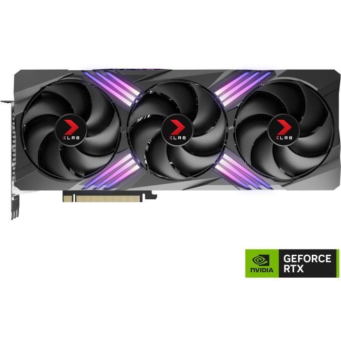 PNY - Carte graphique - GeForce™ RTX 4070 Ti SUPER™ 16GB XLR8 Gaming VERTO™ EPIC-X RGB™ Overclocked Triple Fan DLSS 3