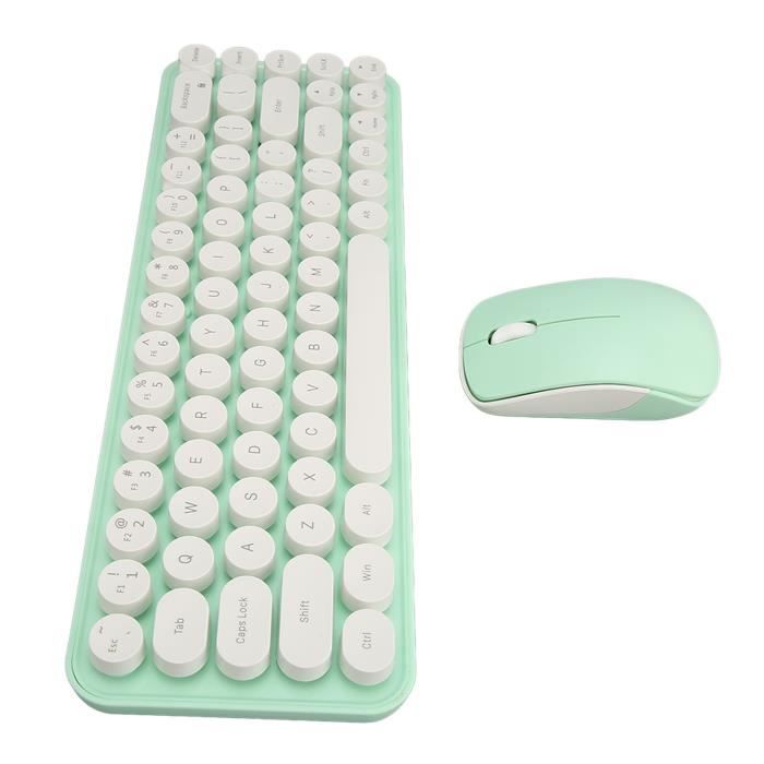 Ensemble Clavier Et Souris Sans Fil 2.4G Rose Gold - Design Ergonomique Et Touches UV