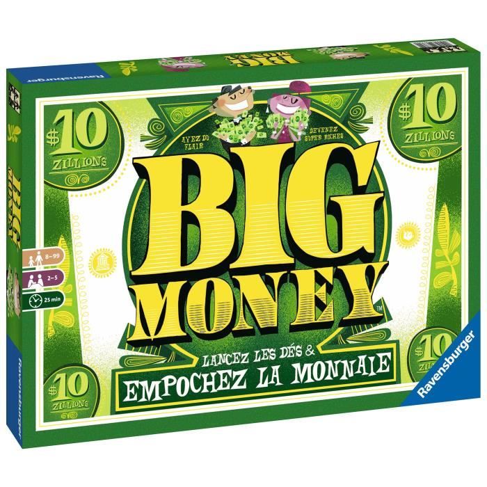 BIG MONEY Jeu de société Ravensburger - 2 à 5 joueurs - 8 ans et +