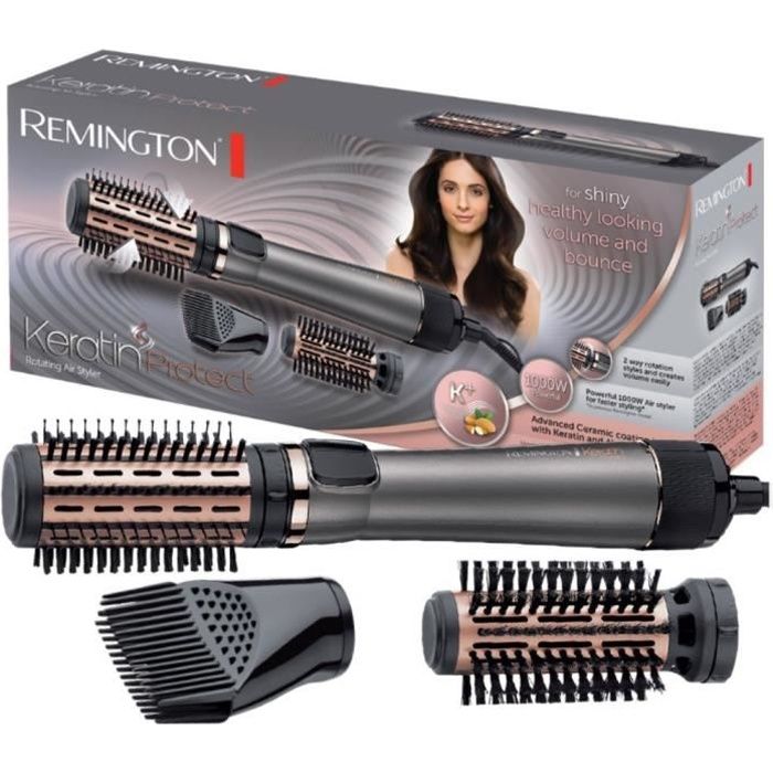 Remington AS8810 Brosse Cheveux Rotative Soufflante Chauffante Volume Keratin Protect, Soin Kératine