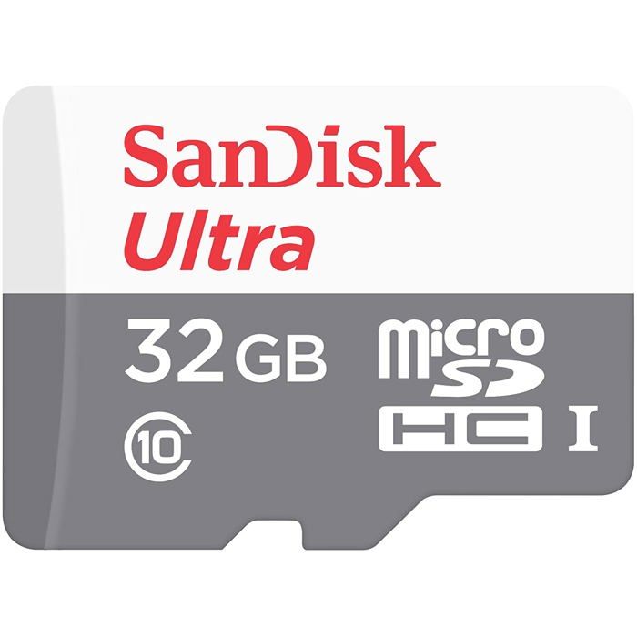 Carte mémoire flash - SANDISK - Ultra microSDHC 32GB - Class 10 - Jusquà 100 Mo/s