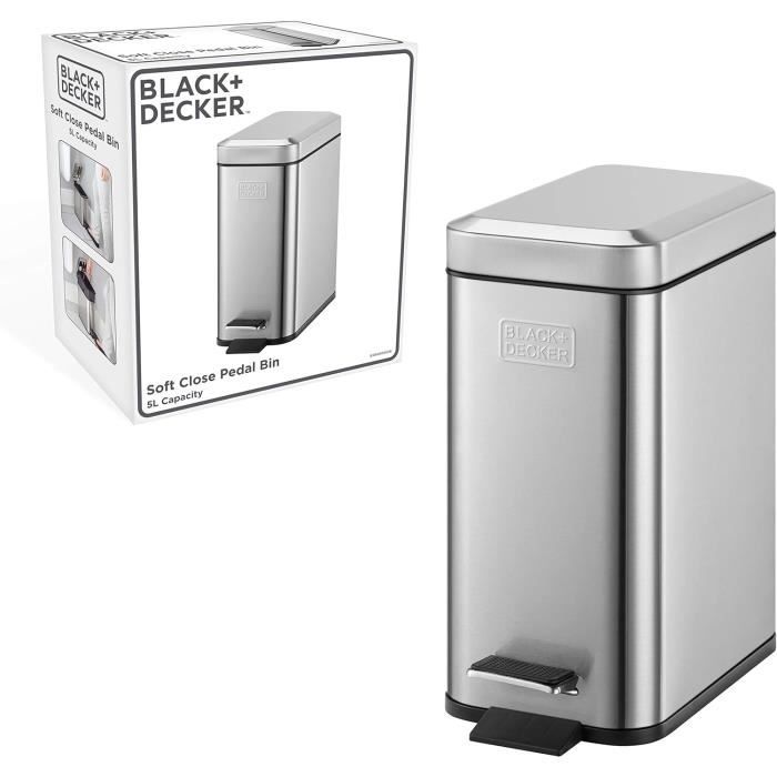 Poubelle à Pédale En Inox Jolie Max - Fermeture Douce - Choix De Capacité (5L à 50L) - Pour Cuisine & Maison