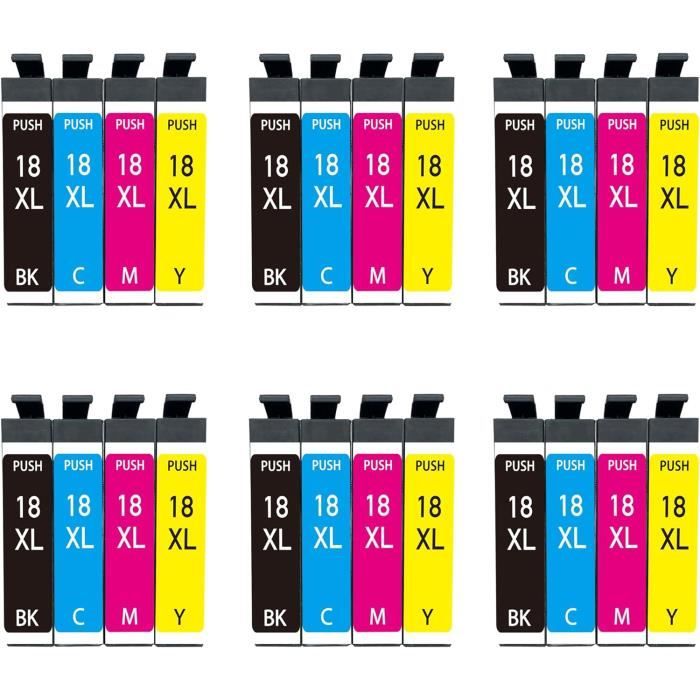 Lot De 12 Cartouches D'encre Compatibles Epson 18 XL - Non OEM - Neuf Sous Emballage