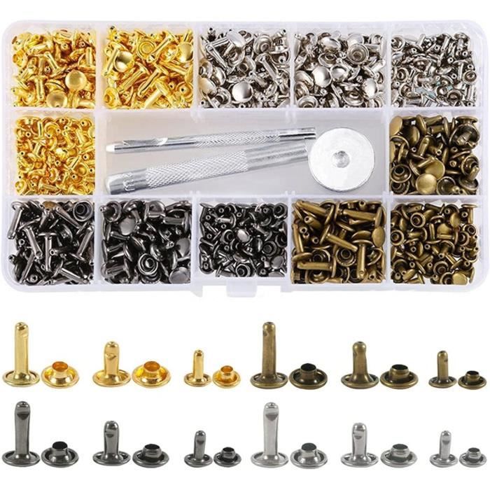 Poingon à Trous Pour Cuir Et DIY - Lot De 10 Tailles (0,5 à 5 Mm) - En Acier - Pour Bracelet, Ceinture, Artisanat