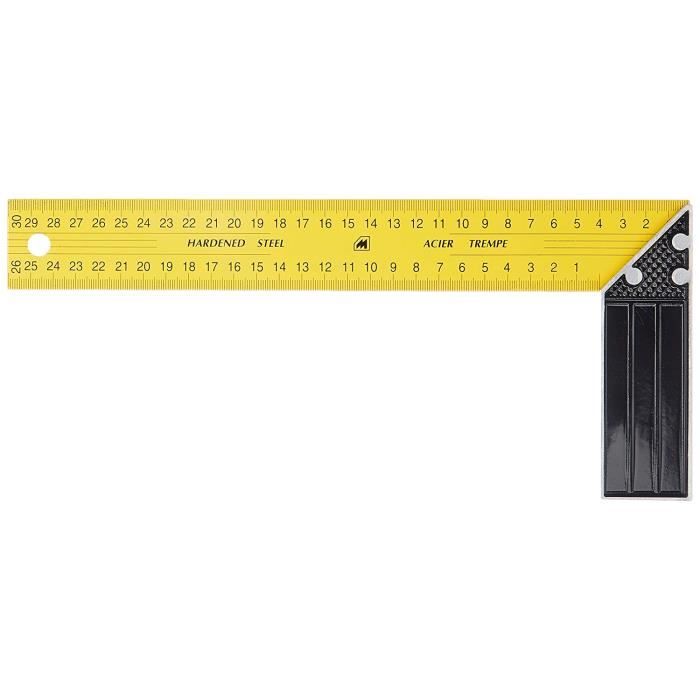 Metrica 29243 équerre menuisier lames Jaune46 - Cdiscount Bricolage