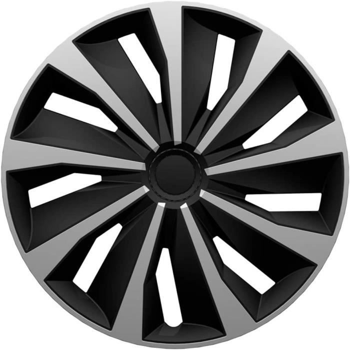 Jeu De 4 Enjoliveurs Utah 15 Pouces Chromés - Sphère Design, ABS Chrome, Fit Universel