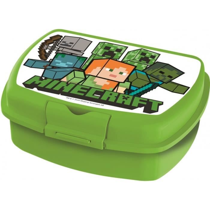 Boîte à Goûter Repas Sandwich Box Clip Minecraft
