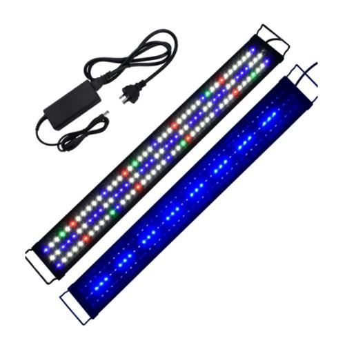 SUPFINE Lumière LED pour aquarium réglable en couleur et en longueur, 90cm, noir   -ECLAIRAGE LED