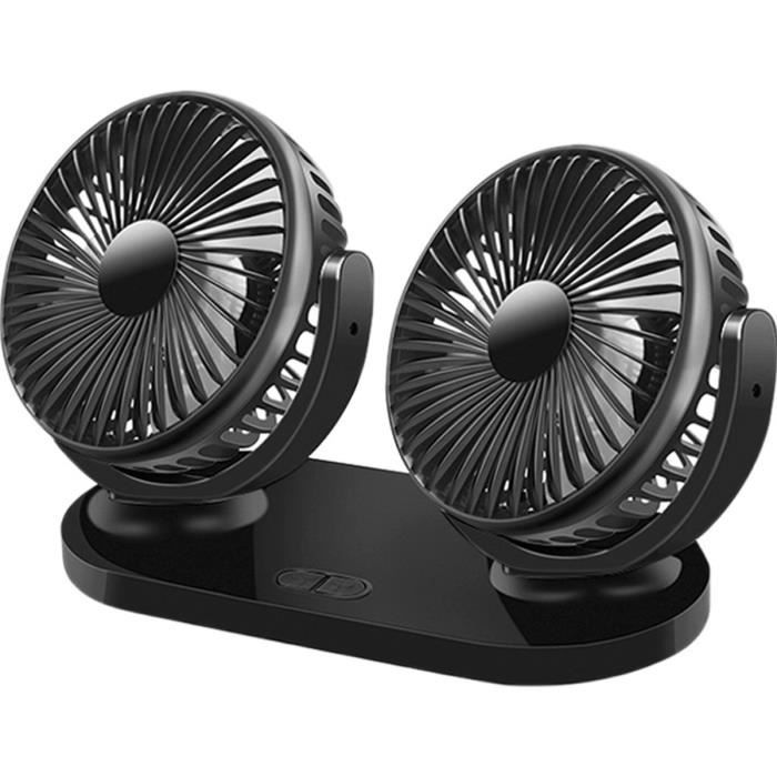 Double//Simple Tête Voiture Cooler Fan USB Alimenté 3 VITESSES 5 lames Ventilateur de refroidissement