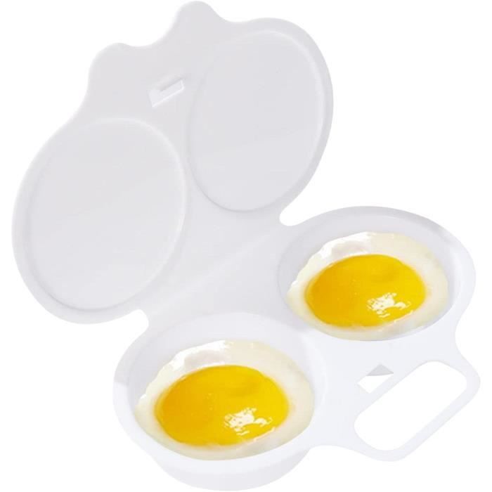 Cuiseur à œufs pochés avec supports annulaires, tasse à pocher à œufs en  silicone pour pocher les œufs au micro-ondes ou sur la cuisinière, avec  brosse à huile supplémentaire, sans BPA, lot
