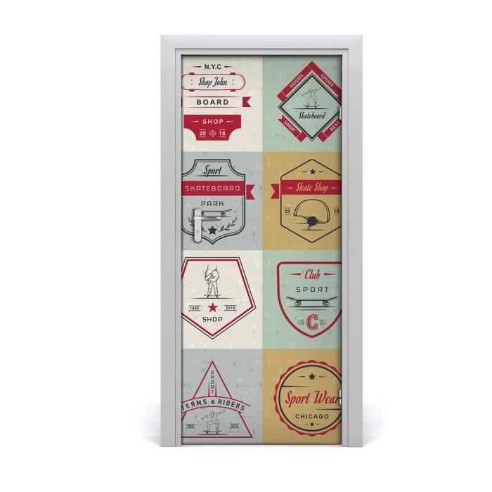 Tulup Stickers Porte Autocollant L'armoire Étiquette Porte Mural Auto ...