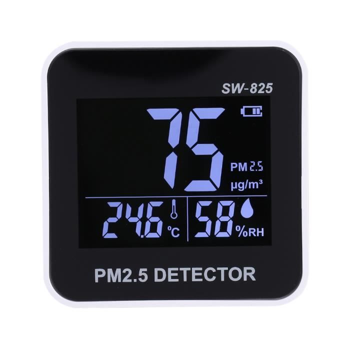 Détecteur Qualité Air PM2.5 Numérique 2.8" TFT – Moniteur PM1.0/PM10/AQI Température Humidité Maison Bureau Voiture