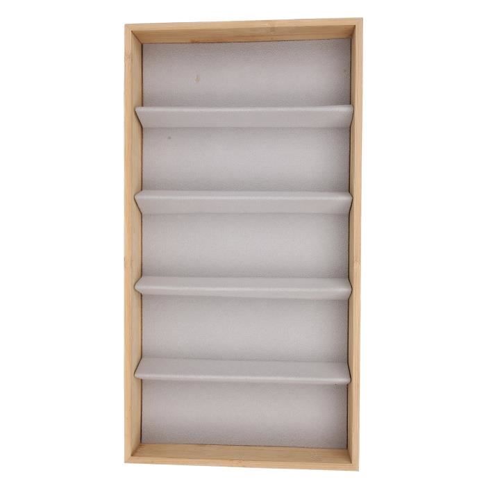 Boîte à Lunettes En Bois Pour 8 Paires - Rangement Montures Et Lunettes De Soleil, Organiseur Pratique