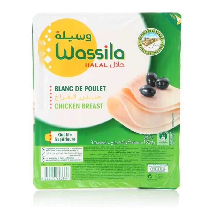 Wassila Blanc De Poulet Halal 4tr 160g Achat Vente Jambon