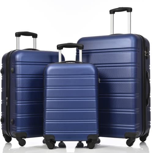 NEW Set de 3 valises bagage main coque rigide de voyage ABS