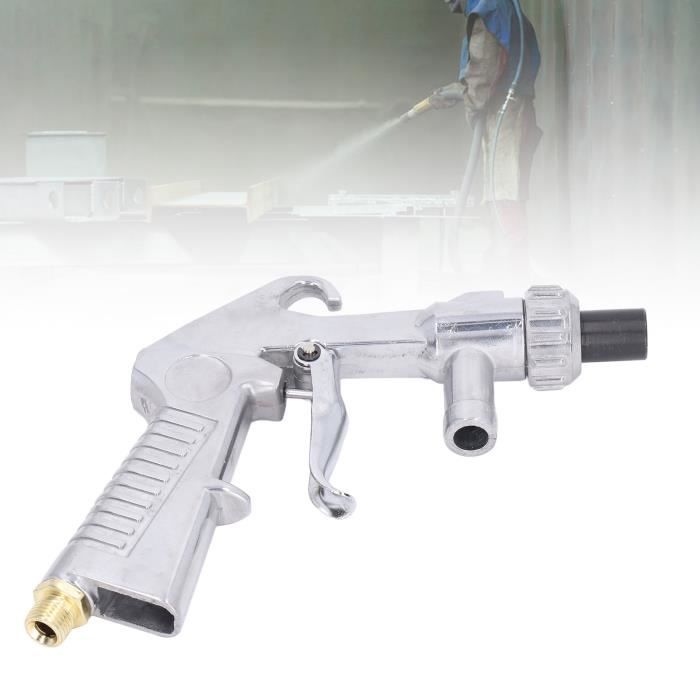 Pistolet Sablage Pneumatique QWORK Avec 4 Buses En Céramique - Kit Complet Pour Nettoyage