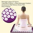Kit d'Acupression Tapis Coussin de Massage Oreiller d'Acupuncture pour Yoga,Matelas de Relaxation,Traitement des Douleurs Tensions-1