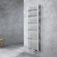 Sogood radiateur de salle de bain sèche-serviette 180x60cm radiateur tubulaire vertical chauffage à eau chaude blanc-1