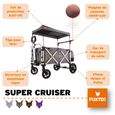 Chariot de transport enfant - FUXTEC Super Cruiser - Gris Premium - pliable charge 75 kg-1