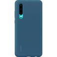 HUAWEI Coque rigide finition soft touch bleue pour Huawei P30-1