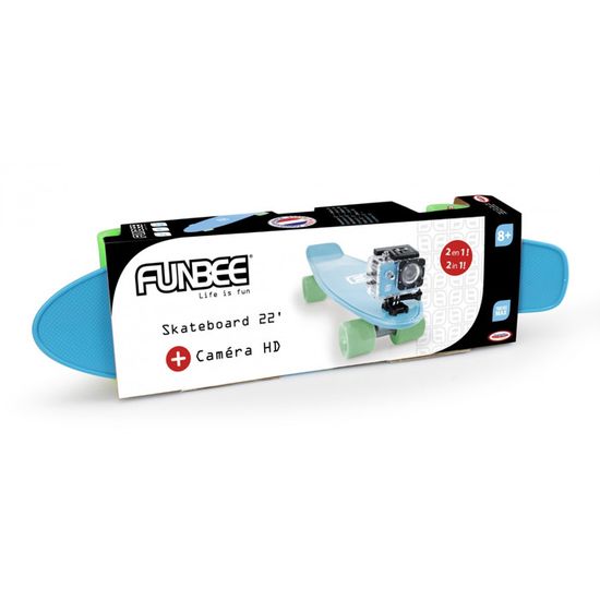 Mini-skate Funbee 17 Cm Rouge Et Noir – Deck Antidérapant, Roues PVC – Pour Enfants Dès 3 Ans (max 20 Kg) – Marque D’Arpèje