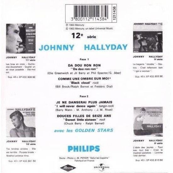 Cd 4 Titres Da Dou Ron Ron Cd Johnny Hallyday Achat Cd Cd Variete Francaise Pas Cher cdiscount com