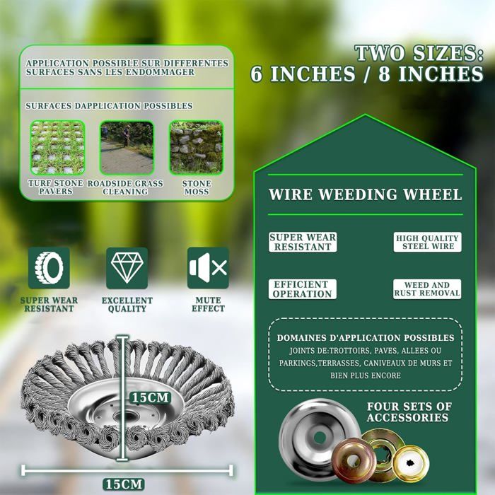 Tete Debroussailleuse Universelle, Brosse De Désherbage Professionnelle