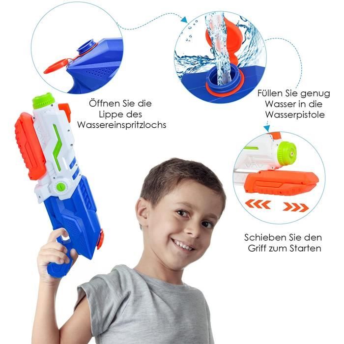 Lot de 2 pistolets à eau électriques pour enfants et adultes