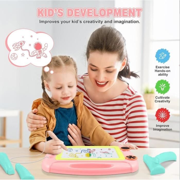 Shunli-Ardoise Magique Grande Tablette Dessin IdéalTableau Magnétique Effaçable pour Bebes et