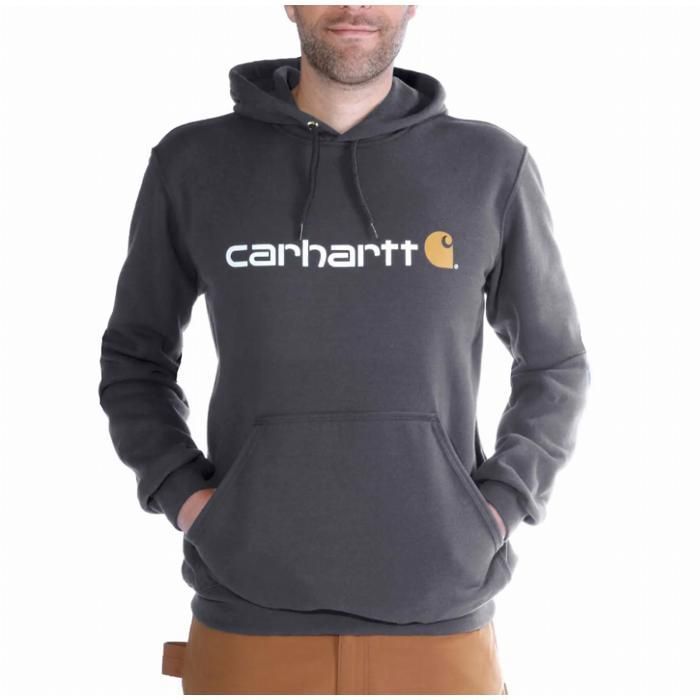 Sweat à capuche poids moyen non zippé CARHARTT 100074 Carbon