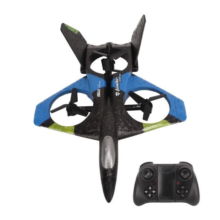 Qcwwy Télécommande Planeur Jouet Voltige 2.4GHz Double Mode RC Avion Planeur Jouet pour Jouer en Plein Air (1 Batterie
