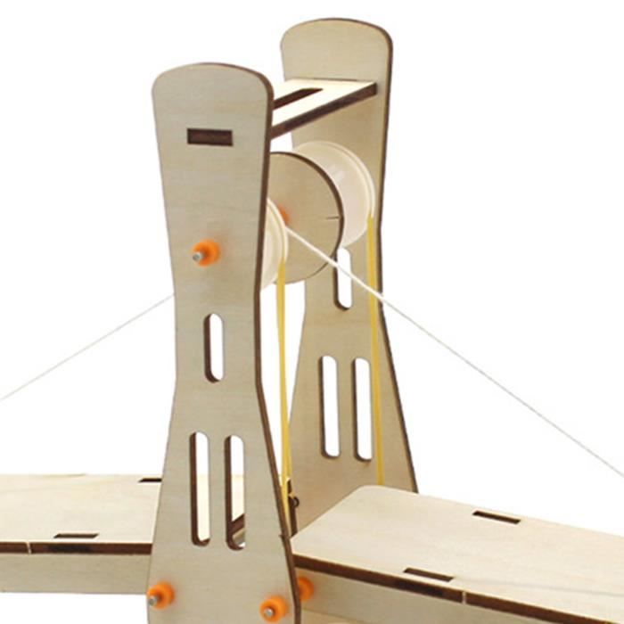 DIYEAH – Pont Suspendu Jouet En Bois Et Plastique – Voie Ferrée 32x19x6cm – Compatible Trains Miniatures – Dès 3 Ans