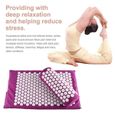 Kit d'Acupression Tapis Coussin de Massage Oreiller d'Acupuncture pour Yoga,Matelas de Relaxation,Traitement des Douleurs Tensions-2