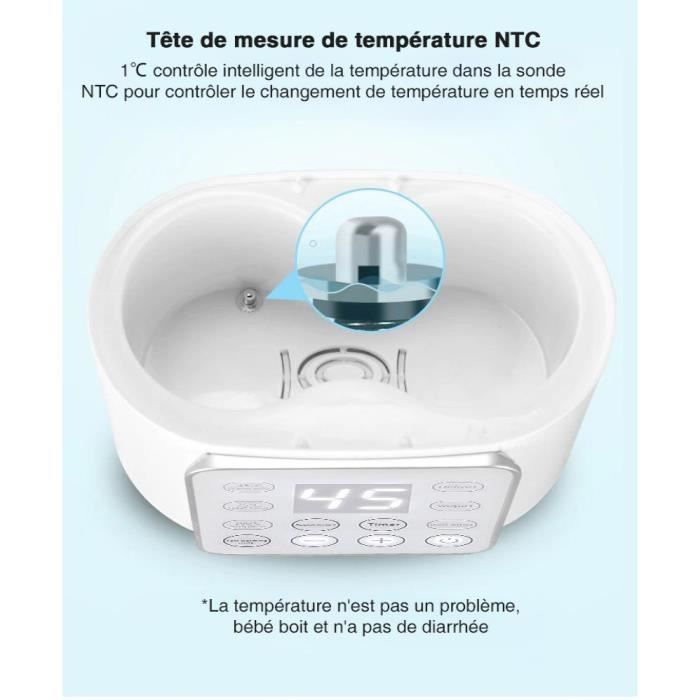 Preparation Biberon Automatique Chauffe-biberon Électrique 8-en-1, Réchauffage Rapide Du Lait Maternel, Contrôle Intelligent De Température, 220V Chauffe Biberon Nomade Momcozy