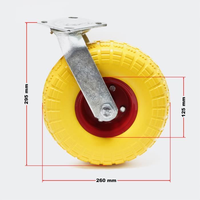 Roulette fixe diamètre 100 mm en polyuréthane - Cdiscount Bricolage