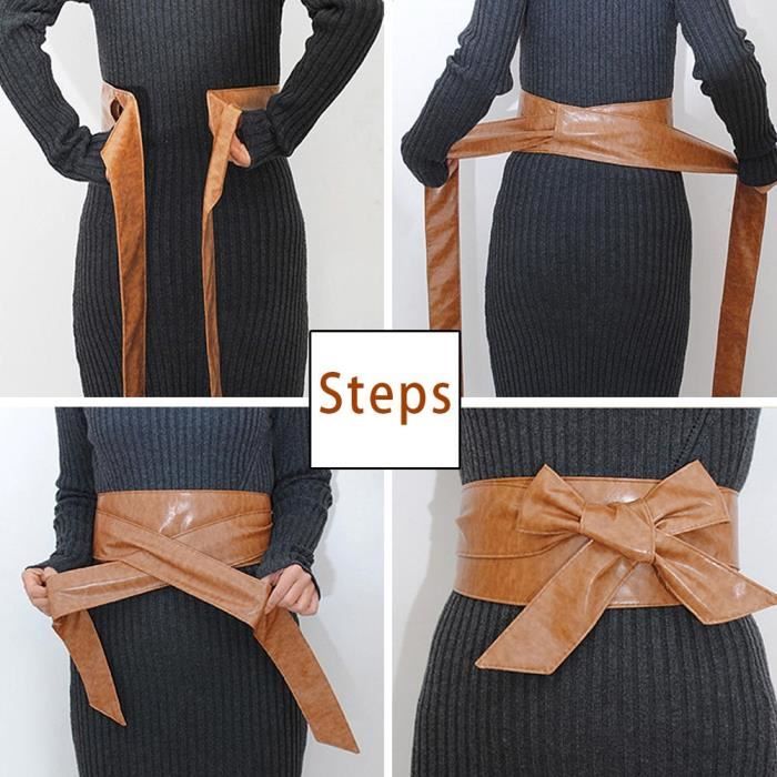 Ceinture de taille en cuir retro pour femmes MARQUE Modele Sangle large Vetements doux Blanc Blanc Cdiscount Pret a Porter