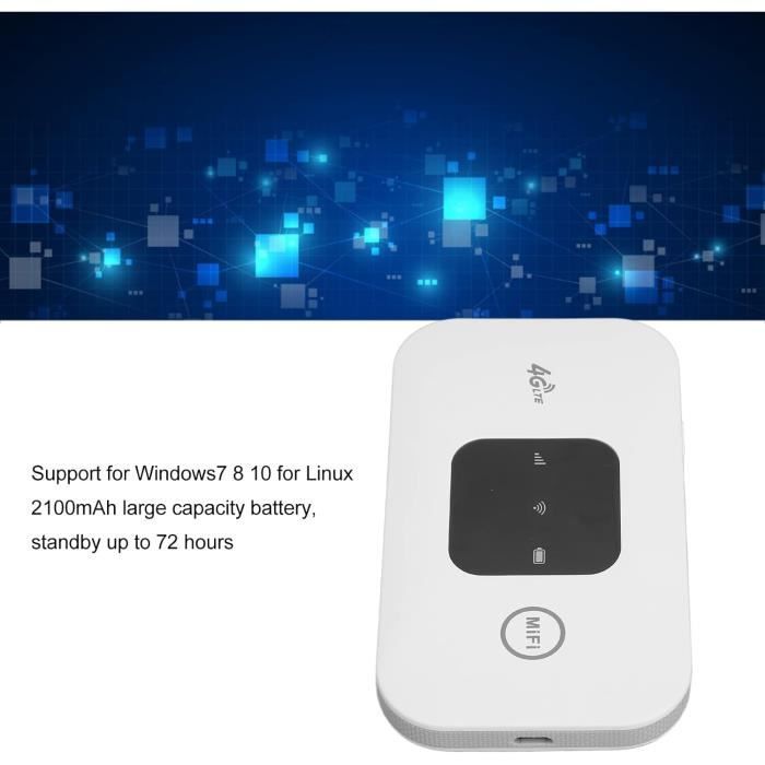 Zunate Point D'accès WiFi Mobile 4G LTE, Routeur WiFi Portable Avec Emplacement Pour Carte SIM, Appareil WiFi De Poche Haute Vitesse Connecte Jusqu'à - 2