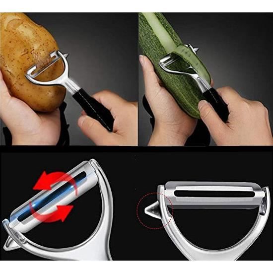 6 Lames De Rechange Pour éplucheur - Dentelées - Alliage De Zinc - Compatible Montage 3 Mm - Remplacement Facile