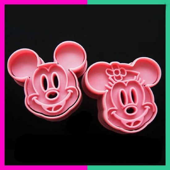 Moule Mickey Et Minnie Pour Fondant Gateau Cookie Diy Rose Outils De Cuisson Et De Cuisson Cdiscount Maison