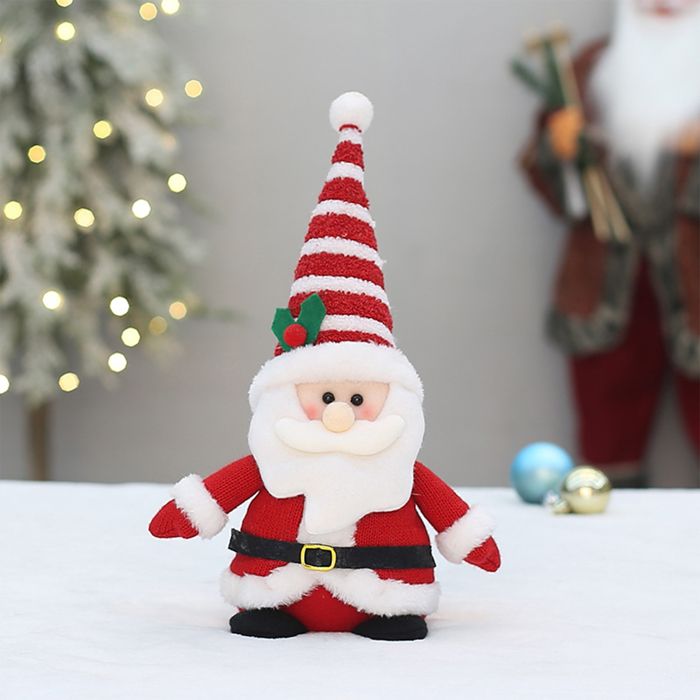 Décoration Noël : Montgolfière En Peluche Avec Père Noël (92cm) - À Suspendre Ou Poser - Ambiance Festive Hivernale
