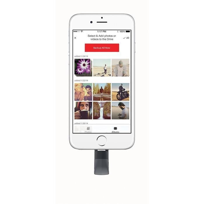SanDisk iXpand Go 128 Go - Clé USB double connectique pour sauvegarde  iPhone et iPad