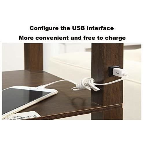 Lampe de Table USB, Multifonctionnelle avec 2 Prises Secteur, 3 Ports de  Charge USB et Organisateur de Support de Téléphone en Bois - Cdiscount  Maison