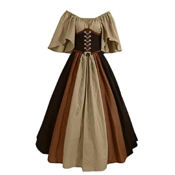 Robe Vintage M di vale Femme Robe Manches Cloche Renaissance