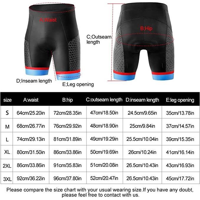 Cuissard Cycliste Homme VTT INBIKE Rembourre 3D Silicone Respirant Noir Bleu Cdiscount Sport