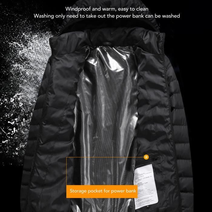 ElephantStory Veste Gilet Chauffante Homme Femme: Chauds Gilet Chauffé Électrique USB Avec 5