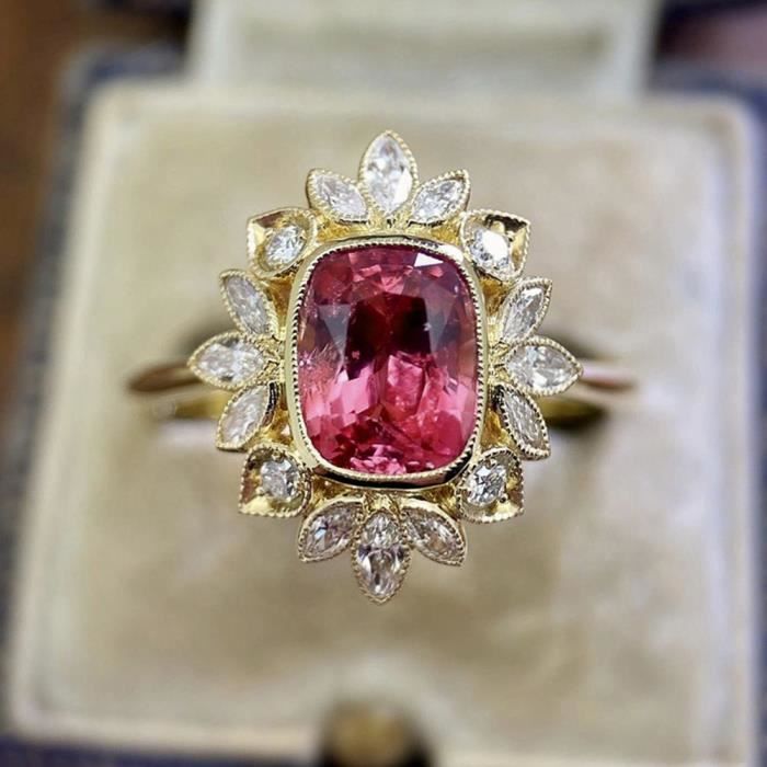 Bague hotsell rubis carré