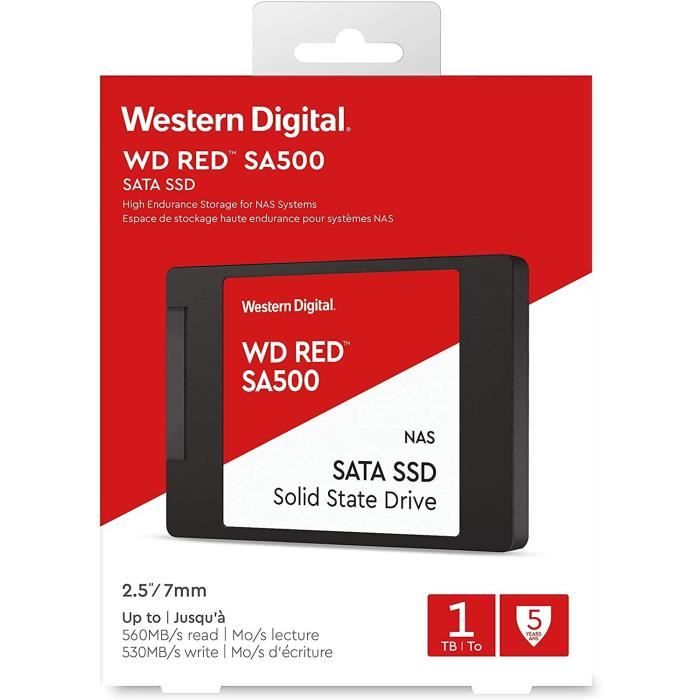 WD Red™ - SSD NAS - SA500 - 1To - 2.5 (WDS100T1R0A) - Cdiscount  Informatique