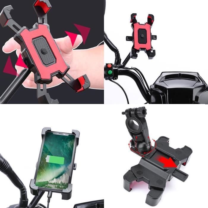 Support Téléphone Universel Pour Moto/vélo - Invisible Et Réglable, En Alliage D'aluminium !