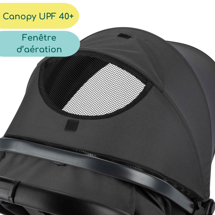 Poussette 3 En 1 Bebeconfort Breeze Trio - Avec Siège Auto I-Size, Nacelle, Réversible, Pliage Compact, Gris Mineral